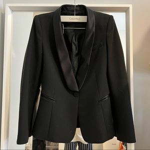 Brand new black blazer with silky lapels from ZARA